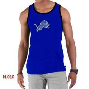 Modern Comfortable Men's NFL Detroit Lions Sideline Legend Authentic Logo Tank Top Blue_2