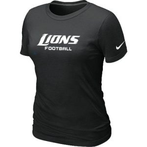 Modern Outstanding Premium Women's Detroit Lions Sideline Legend Authentic Font T-Shirt Black