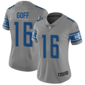 Modern Smart Detroit Lions #16 Jared Goff Gray Women's Stitched NFL Limited Inverted Legend Jersey