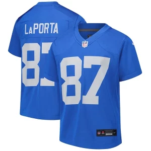 Modern Stunning Attractive Fantastic Sam LaPorta Detroit Lions Nike Youth Alternate Game Jersey - Blue