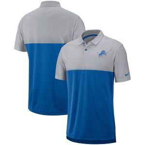 Modern Stylish Detroit Lions Sideline Early Season Performance Polo Gray Blue