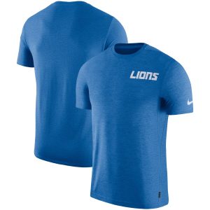 Modern Superb Handsome Detroit Lions On-Field Coaches UV Performance T-Shirt Heathered Blue