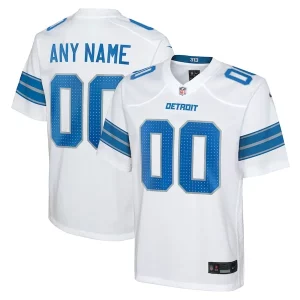 Outstanding Fabulous Detroit Lions Nike Youth Custom Game Jersey - White