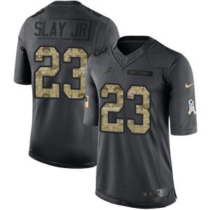 Outstanding High Quality Superb Lions #23 Darius Slay Jr Black Men's Stitched NFL Limited 2016 Salute To Service Jersey