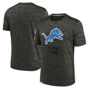 Outstanding Luxurious Dashing Attractive Detroit Lions 2022 Salute to Service Velocity Team T-Shirt - Brown