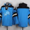 Premium Exclusive Classic Marvelous Lions Blank Blue Player Pullover NFL Hoodie