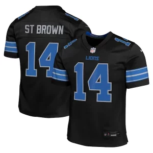 Premium Trendy High Quality Modern Amon-Ra St. Brown Detroit Lions Nike Youth Alternate Player Game Jersey - Black