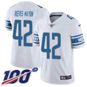 Sleek Stunning Exclusive Graceful Lions #42 Jalen Reeves-Maybin White Men's Stitched NFL 100th Season Vapor Untouchable Limited Jersey