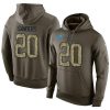Smart Attractive NFL Men's Detroit Lions #20 Barry Sanders Stitched Green Olive Salute To Service KO Performance Hoodie