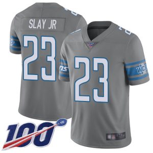 Smart Elegant Premium Lions #23 Darius Slay Jr Gray Men's Stitched NFL Limited Rush 100th Season Jersey
