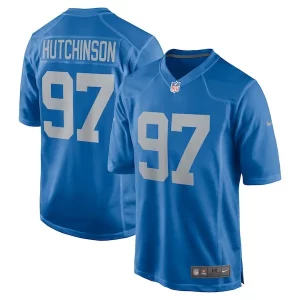 Smart Graceful Aidan Hutchinson Detroit Lions Nike Player Game Jersey - Blue