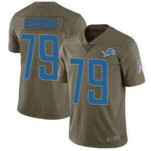 Smart High Quality Fabulous Lions #79 Kenny Wiggins Olive Youth Stitched NFL Limited 2017 Salute To Service Jersey