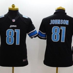 Smart Impressive Stunning Lions #81 Calvin Johnson Black Alternate Youth Stitched NFL Limited Jersey