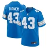 Smart Stylish James Turner Detroit Lions Nike Game Jersey - Blue
