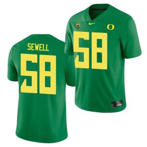 Smart Superb Men's Green Oregon Ducks Penei Sewell Jersey College Football