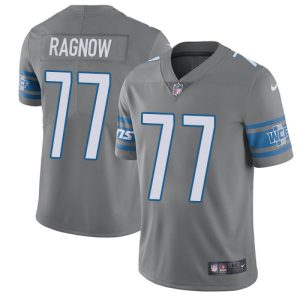 Stunning Attractive Eye - catching Lions #77 Frank Ragnow Gray Youth Stitched NFL Limited Rush Jersey