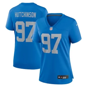 Stunning Comfortable High Quality Smart Aidan Hutchinson Detroit Lions Nike Women's Alternate Game Jersey - Blue