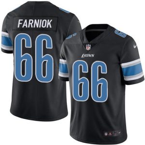 Stunning Elegant Handsome Alluring Lions #66 Matt Farniok Black Youth Stitched NFL Limited Rush Jersey