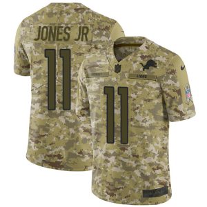 Stunning Fabulous Luxurious Comfortable Lions #11 Marvin Jones Jr Camo Youth Stitched NFL Limited 2018 Salute to Service Jersey