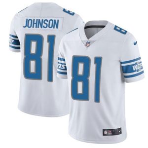 Stunning Stylish Handsome Lions #81 Calvin Johnson White Men's Stitched NFL Vapor Untouchable Limited Jersey