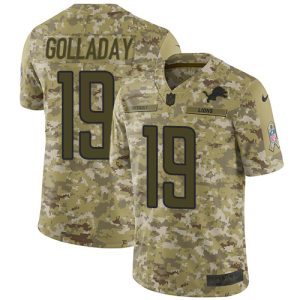 Stunning Superb Classic Trendy Lions #19 Kenny Golladay Camo Men's Stitched NFL Limited 2018 Salute To Service Jersey