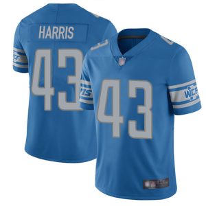 Stunning Trendy Dashing Chic Lions #43 Will Harris Blue Team Color Men's Stitched NFL Vapor Untouchable Limited Jersey