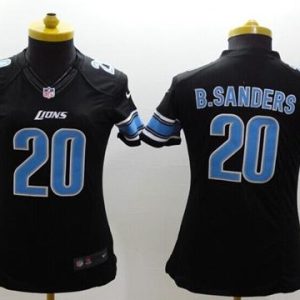 Stunning Unique Outstanding Premium Lions #20 Barry Sanders Black Alternate Women's Stitched NFL Limited Jersey