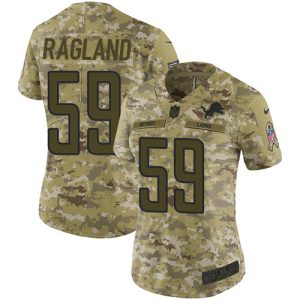 Stylish Chic Stunning Lions #59 Reggie Ragland Camo Women's Stitched NFL Limited 2018 Salute To Service Jersey