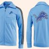 Stylish Gorgeous NFL Detroit Lions Team Logo Jacket Light Blue_2
