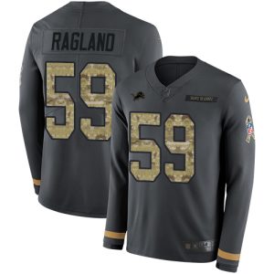 Stylish Impressive Dashing Lions #59 Reggie Ragland Anthracite Salute to Service Men's Stitched NFL Limited Therma Long Sleeve Jersey