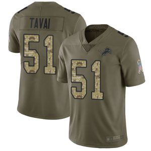 Stylish Trendy Exclusive Gorgeous Lions #51 Jahlani Tavai Olive/Camo Men's Stitched NFL Limited 2017 Salute To Service Jersey