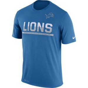 Superb Cool Men's Detroit Lions Practice Legend Performance T-Shirt Blue