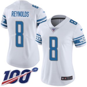 Superb Exquisite Outstanding Gorgeous Lions #8 Josh Reynolds White Women's Stitched NFL 100th Season Vapor Untouchable Limited Jersey