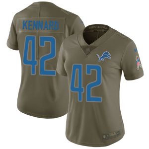 Superb Stunning Stylish Smart Lions #42 Devon Kennard Olive Women's Stitched NFL Limited 2017 Salute to Service Jersey