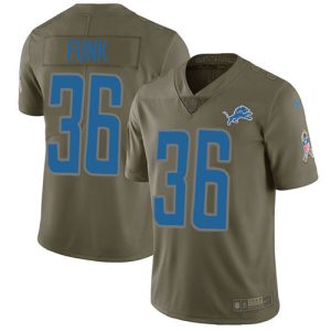 Trendy Alluring Dashing Outstanding Lions #36 Jake Funk Olive Youth Stitched NFL Limited 2017 Salute To Service Jersey