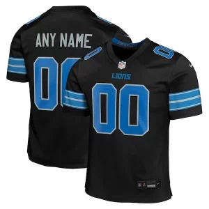 Trendy Authentic Detroit Lions Nike Youth Alternate Custom Game Jersey - Black