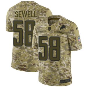 Trendy Cool Elegant Detroit Lions #58 Penei Sewell Camo Men's Stitched NFL Limited 2018 Salute To Service Jersey