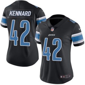 Trendy High Quality Superb Stunning Lions #42 Devon Kennard Black Women's Stitched NFL Limited Rush Jersey