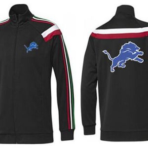 Trendy Stunning NFL Detroit Lions Team Logo Jacket Black_2