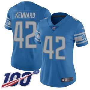 Unique Chic Premium Outstanding Lions #42 Devon Kennard Light Blue Team Color Women's Stitched NFL 100th Season Vapor Untouchable Limited Jersey