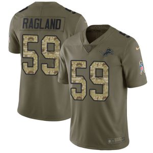 Unique Cool Lions #59 Reggie Ragland Olive/Camo Men's Stitched NFL Limited 2017 Salute To Service Jersey
