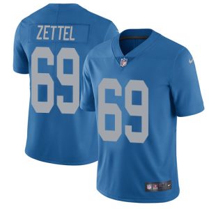 Unique Graceful Chic Lions #69 Anthony Zettel Blue Throwback Youth Stitched NFL Vapor Untouchable Limited Jersey