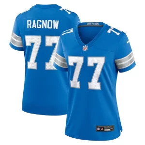 Unique Impressive Frank Ragnow Detroit Lions Nike Women's Team Game Jersey - Blue