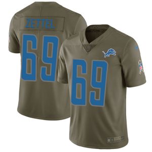 Unique Modern Lions #69 Anthony Zettel Olive Youth Stitched NFL Limited 2017 Salute to Service Jersey