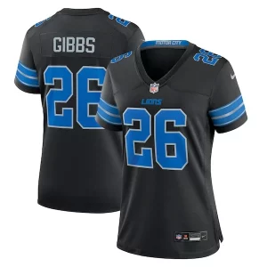 Unique Premium Jahmyr Gibbs Detroit Lions Nike Women's 2nd Alternate Game Jersey - Black