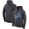 Unique Sleek NFL Men's Detroit Lions Anthracite Crucial Catch Performance Pullover Hoodie