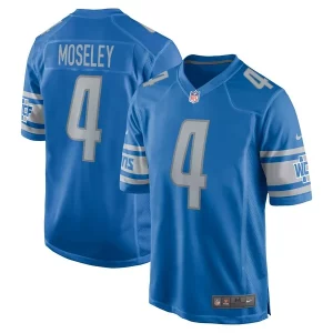 Unique Superb Fantastic Sleek Emmanuel Moseley Detroit Lions Nike Game Jersey - Blue