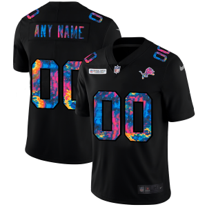 Unique Superb Stylish Detroit Lions Custom Men's Multi-Color Black 2020 NFL Crucial Catch Vapor Untouchable Limited Jersey